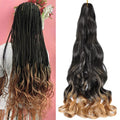 150g Synthetic High Temperature French Curly Crochet Braid Hair Loose Wave Braiding Single Weft 24 Inch Hair Extension
