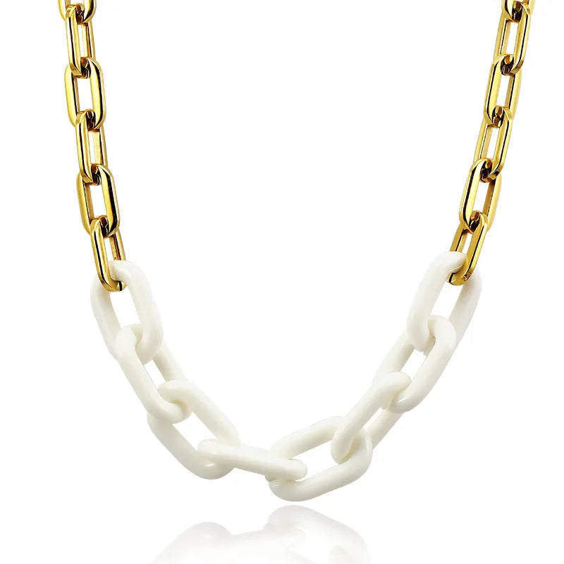 Necklace Fashion Jewelry Present for Women Geometric Chain Link Diy Jewelry Making Classic Handmade Charm Necklace