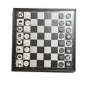 Popular Portable Waterproof Eco-friendly Plastic Chessboard Set 2in1 Magnetic Checkers with Folding Box