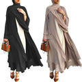 Hot Selling Traditional Muslim Clothing Chiffon Islamic Clothing EID Front Open Abaya With Scarf Abaya Women Muslim Dress