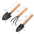 Best Selling 3 Pieces Mini Gardening Tools Set Wooden Bonsai Hand Held Garden Tool Japanese Bonsai Tools