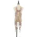 W027 Bling Beaded Dress Applique Lucky Girl Bodice Rhinestone Applique and Trimming for Dress