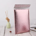 Customized Printed Waterproof Shockproof 100*100+40mm Rose Gold Shipping Envelopes Padded Bubble Mailers for Shipping MegaBDM