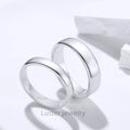 Lusterfactory 925 Sterling Silver Couple Smooth Plain Finger Band Ring for Women Men Gift Wholesale Bulk Fine Wedding Jewelry