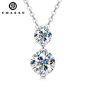 New Arrival Wedding Mossanite S925 D1.70CT GRA 7mm&5mm VVS1 925 Sterling Silver Two-stone Moissanite Pendant Necklace for Women