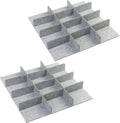 2 Set Adjustable Felt Drawer Dividers Grid Drawer Separator for Socks Belt Ties Jewelry Makeup Office Supplies