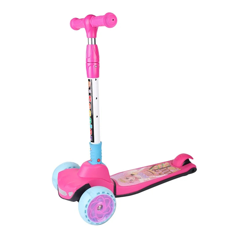 Wholesale 3 Wheels Kids Kick Mobility Foldable Scooter Folding with Light