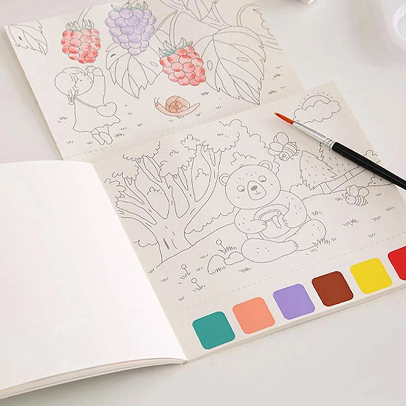 Customized  Children Printing for Kids Adult Hard Cover with Matte Stickers Mandala Magic Coloring Book