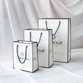 Custom Logo Printed Luxury Merchandise Retail Euro Tote Cardboard Packaging Art Paper Shopping Bags for Clothes/clothing