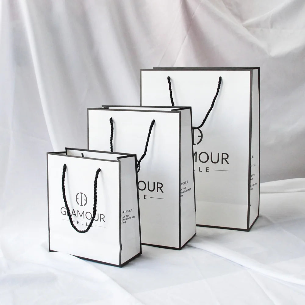 Custom Logo Printed Luxury Merchandise Retail Euro Tote Cardboard Packaging Art Paper Shopping Bags for Clothes/clothing