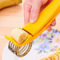 JIUYI Stainless Steel Banana Ham Sausage Yellow Flower Cutting Tool for Cutting Fruit Platter for Kitchen Use