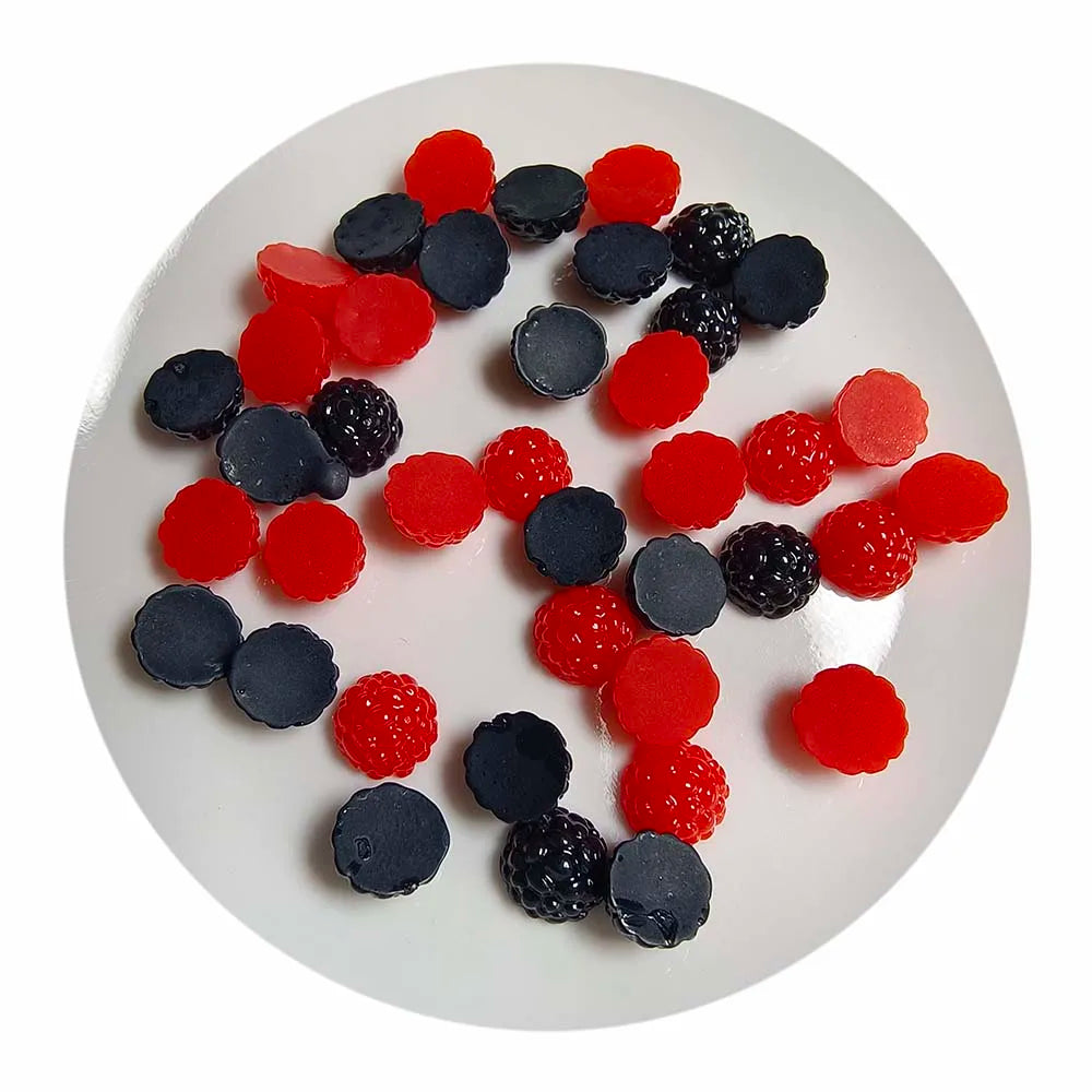 7mm Faux Raspberries Realistic Faux Fruit for Slime3D Resin CabochonsCute Craft Supplies