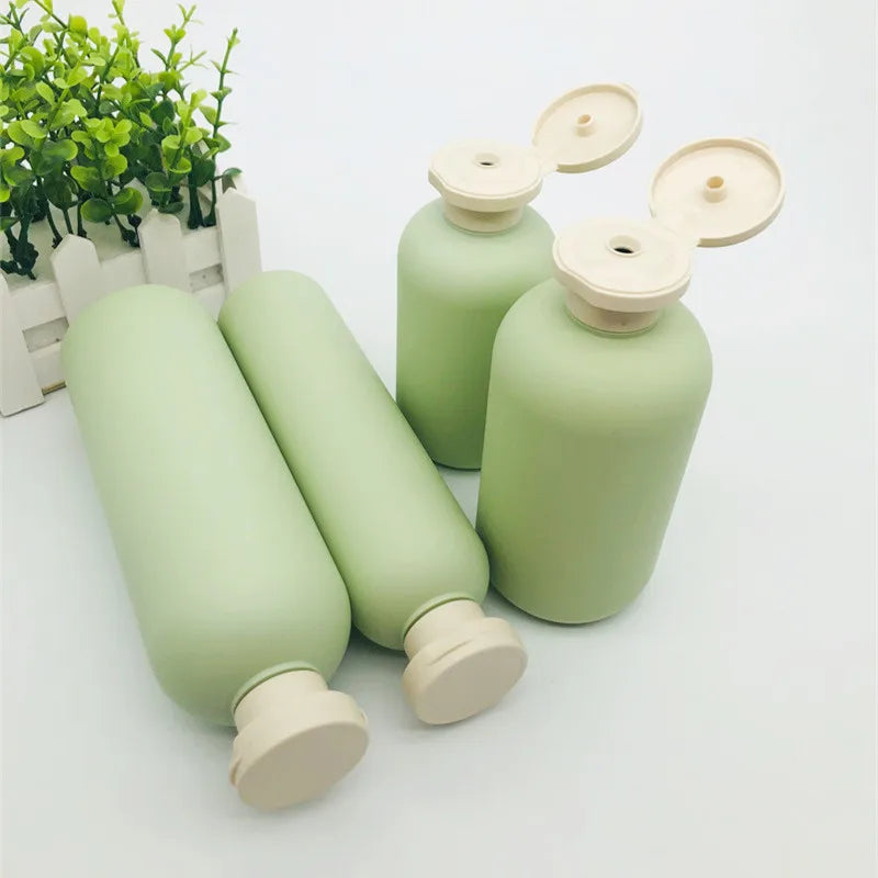 Empty Matte Green Shampoo and Conditioner Set Plastic Hand Wash Saniztier Chloroform Spray Bottle PET Bottle with Lotion Pump