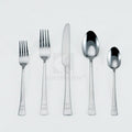 Custom 5 PCS Cutlery Spoon Fork Knife Stainless Steel 304 Silverware Set with Thick Handle for Restaurant Hotel