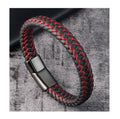 Engrave Logo Charm Stainless Steel Bracelet Braided Magnetic Clasps Women Men Couple Trendy 14K Gold Plated Armband Bangle