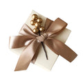 China Supplier Yiwu Manufacturer Cheap Retail Wholesale European Creative Ivory Chocolate Paper Box with Green Flower Decoration