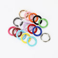 Colored Zinc Alloy Spring Buckle with Baked Paint Round Hook Loop for Necklace Making Xuanseyameng Thq001