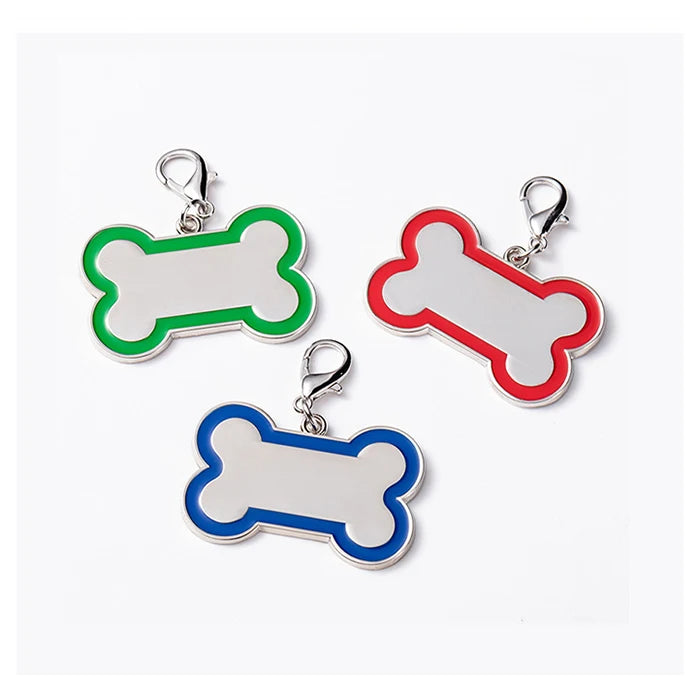 Wholesale Small Pet Tag with Lobster Clasp Metal Blank Dog Name Tags for Engraving
