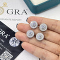 2025 New Arrival Hip-Hop Iced Out 5.5MM Moissanite Stud Earring 925 Sterling Silver Luxury VVS Moissanite Earrings