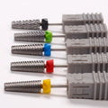 Tapered Nail Drill Bits With Cut 5 in 1 Carbide Nail Bit Milling Cutter for Manicure Nails Accessories Remove Gel Tool