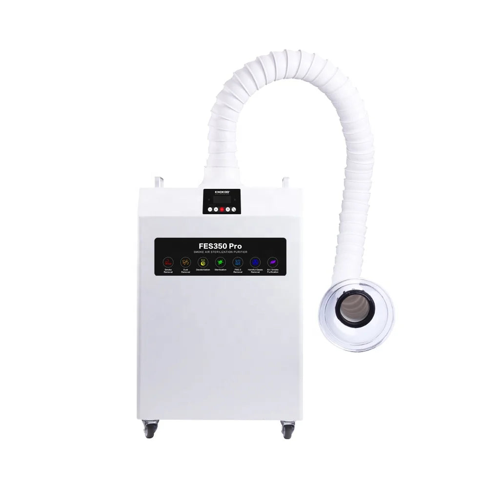 KNOKOO 350W Laser Fume Extractor FES350 Pro HEPA Filter Mobile for Industrial/Laboratory Use Polishing Laser Engraving