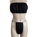 Disposable Women's Bras and Panties Set Breathable Everyday Use Full Cup Front Closure Bikini Underwear Included