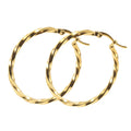 Beimai OEM 18K Stainless Steel Ripple Hoop Women Earrings