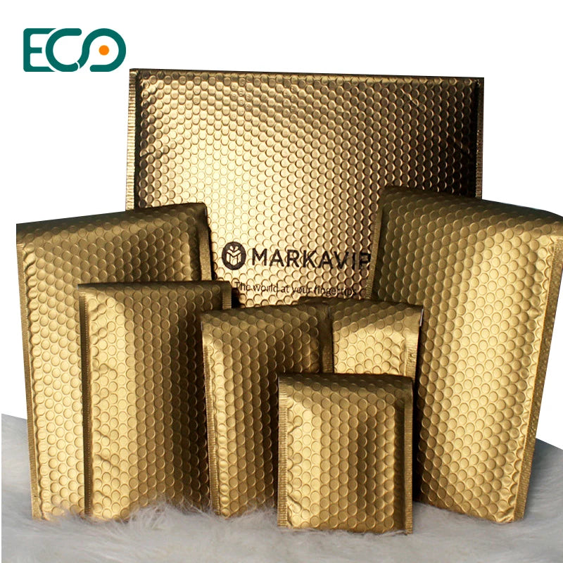 Factory Luxury Mailer Bag Large Padded Gold Bubble Mailers Waterproof Shockproof Air Envelopes Bags