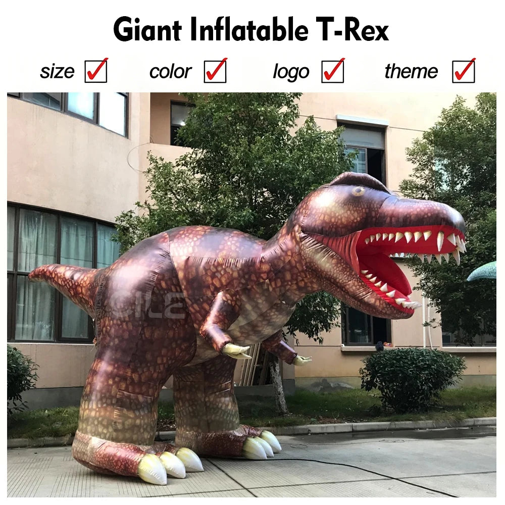 Custom Giant Inflatable Dinosaur T-Rex Model Advertising Prop Outdoor Cartoon Mascot Animal for Park Yard Party Zoo Display