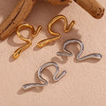 Dreamshow New Design Melting Style Clip on Earrings 18K Gold Plated Ear Cuff Earrings Stainless Steel Jewelry