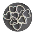 New Arrive 48MM Clear AB Circle Love Heart Bead Frame Two Hole Frame Spacer Beads Connector Ring for Jewelry Making Supplier