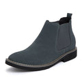 Factory Supply Custom LOGO Middle Top Pure Genuine Leather Large Size Inner High Increase Chelsea Boots for Men
