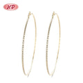 Joyeria Oro Hengdian Earrings for Girls Chic Women'S Gift Jewelry 18K Gold-Plated Zircon Hoop Earrings for Fashionable Women