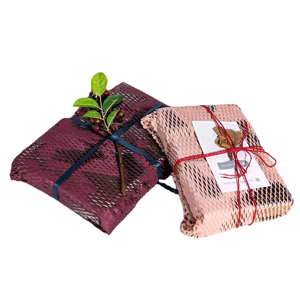 Flexible Honeycomb Paper Rolls Eco-Conscious Paper Packaging Perfect for Customizing Gift Packaging and Protection