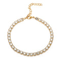 PVD 18k Gold Plated Stainless Steel Women Jewelry Tennis Bracelet Cubic Zirconia Necklace CZ Stone Crystal Jewelry Gift