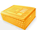 75x55x27 cm Yellow PP Plastic Poultry Transport Cage H Type 12-15 Chicken Capacity New Condition Live Chicken Transportation Box MegaBDM
