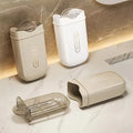 Light Luxury Portable Travel Soap Box with Cute Cover Sealed Drain for Business Travel Student Dormitory Home Use