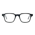 Unisex Retro Vintage Square Optical Acetate Eyeglasses Fashionable Eyewear with Diamond Face Shape Match