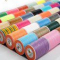 China 0.5mm 6 Meters Piece Linen Durable Leather Polyester Hand-sewn Woven Round Wax Thread