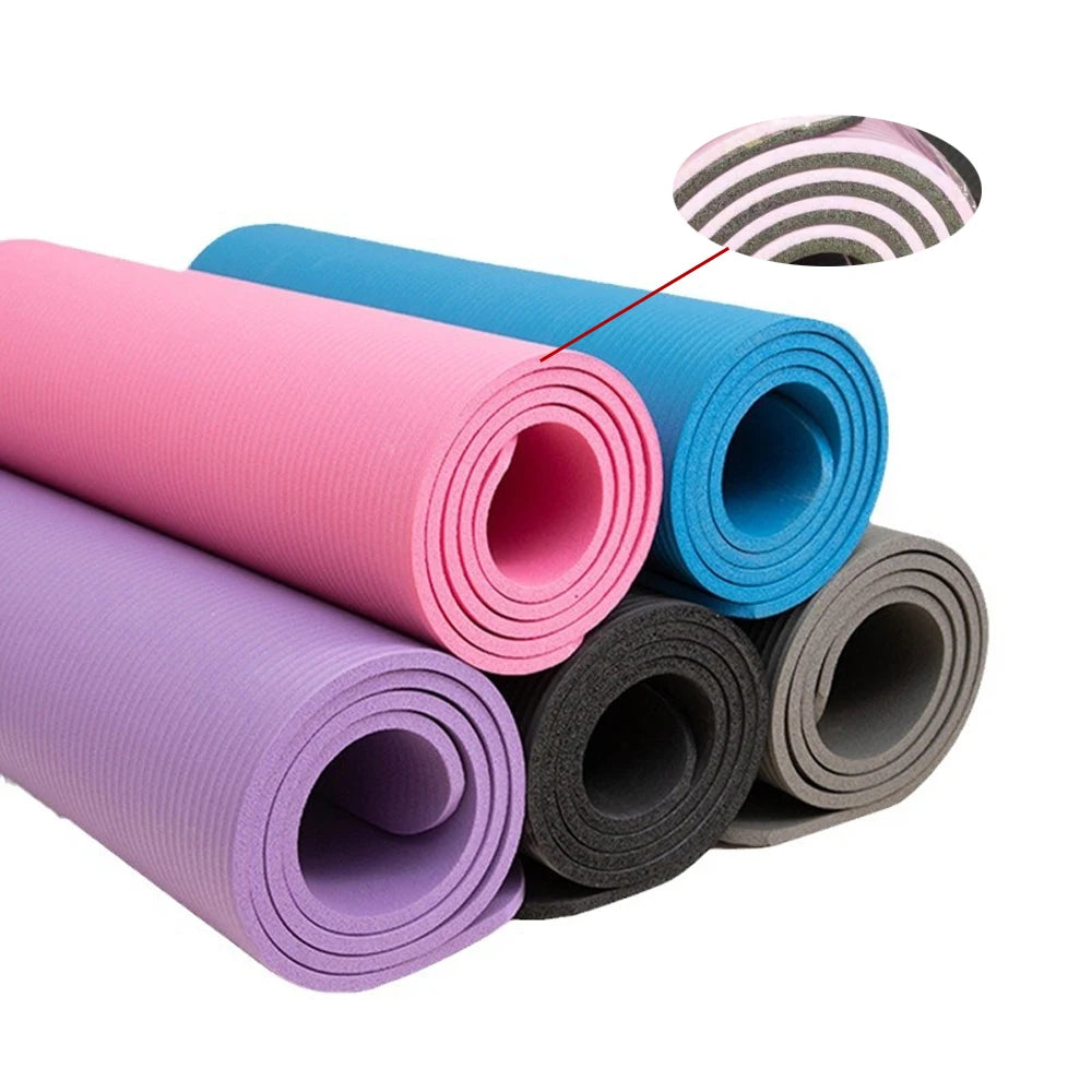 Two-Color Eco Promotional NBR Yoga Mat Custom Print Friendly Natural Non Slip GYM Sports and Fitness Custom Yoga Mat