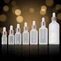 WOGU Hot Sale Skincare Cosmetic Packaging 10ml 20ml 30ml 50ml 100ml Rose Gold Frosted Essential Oil Glass Dropper Bottle