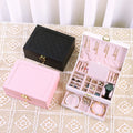 Hot Sale Jewelry case Luxury Leather Multifunctional Storage Jewelry Box for Rings Necklaces Earrings Packaging