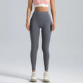 2025 New Wholesale Custom Spandex Polyester Solid Ankle-Length Seamless Breathable High Waist Butt Lift Gym Workout Yoga