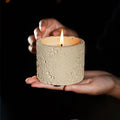 Hot Selling Simple Nordic Design Cylinder Potholes Concrete Candle Cup for Father's Day