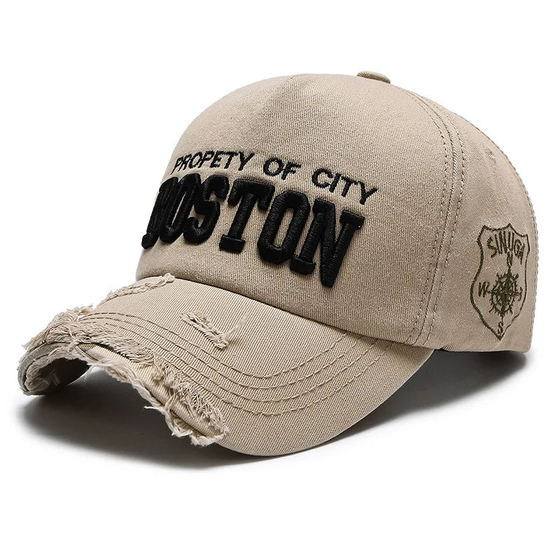 Personalized Female Baseball Cap Soft Top Sporty Fabric with Visor and Perforated Side New Spring Summer Casual Cowboy Style