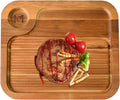 Food Serving Tray Cheese Charcuterie Board with Deep Grooves