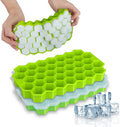SILIKOLOVE Factory 37 Cavity Hexagon Honeycomb Shape Ice Cube Maker LFGB Platinum Non Stick BPA Free Silicone Ice Cube Mold