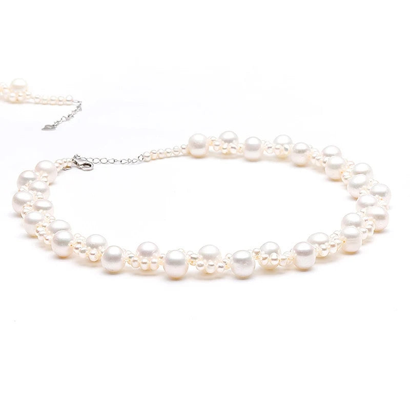 Pearl Necklace Hemp White Women New Luxury Niche Design Necklace Advanced Sensory Clavicle Chain Accessories