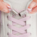 New No Tie Shoe Laces Diamond Lock Shoelaces Without Ties Elastic Laces Sneaker Kids Adult Widened Flat Shoelace for Shoes