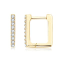 Fashion Jewelry Grade D Moissanite Diamond Hoop Earrings 925 Sterling Silver 0.135+0.135ct Moissanite Iced Out Earrings Women